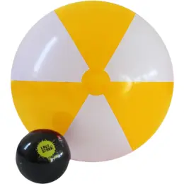 1.5m Two-Tone Beach Ball Yellow-White
